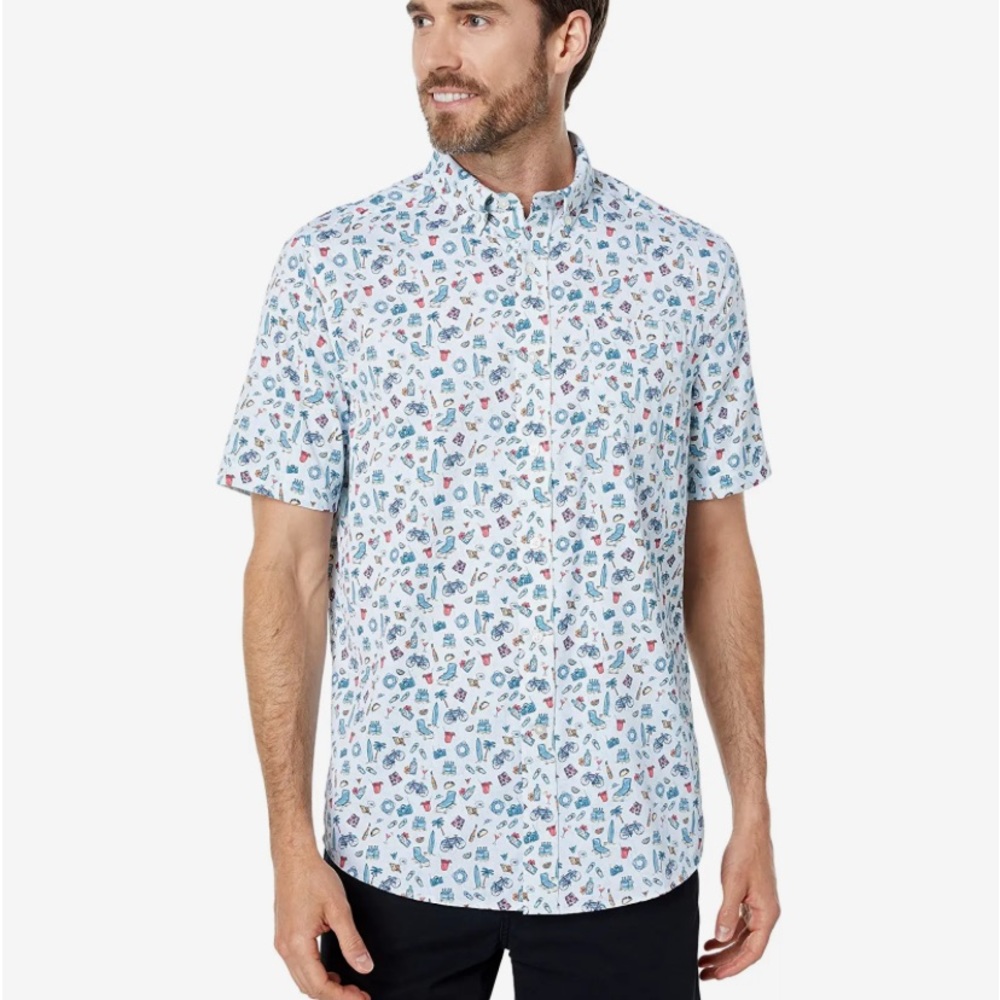 Southern Tide Men's Casual Button Down Shirt - Multicolor Print